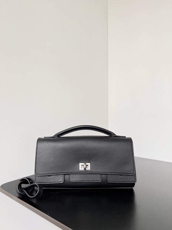 Balenciaga Bel Air Clutch black Silver
